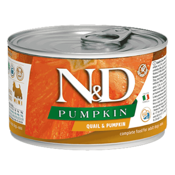 N&D Pumpkin mini adult hrana za pse bundeva i prepelica 140g 0