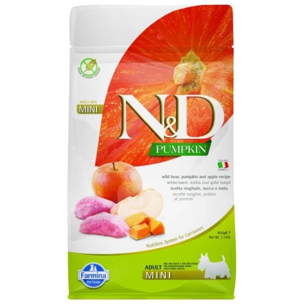 N&D Pumpkin mini adult hrana za pse divlja svinja 800g 0