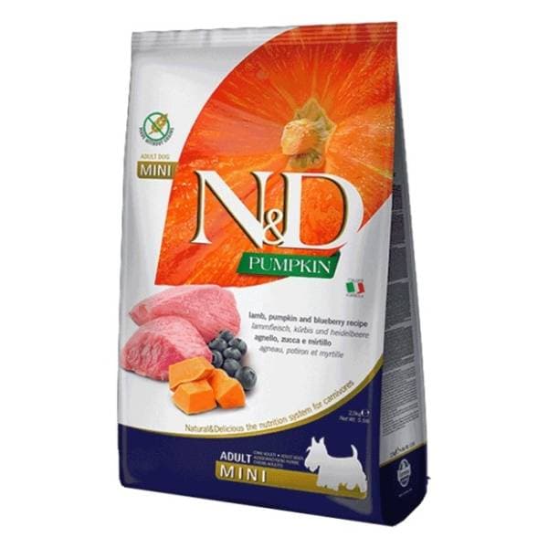 N&D Pumpkin mini adult hrana za pse jagnjetina borovnica 2,5kg 0