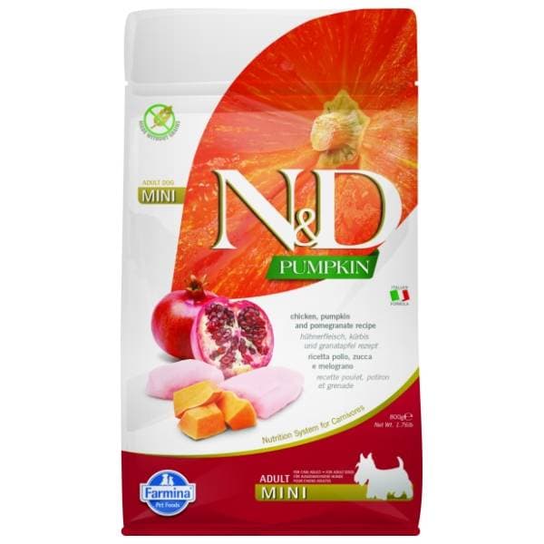 N&D Pumpkin mini adult hrana za pse piletina i nar 800g 0