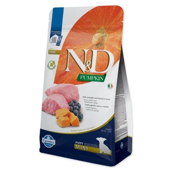 N&D Pumpkin mini puppy hrana za pse jagnjetina borovnica 800g 0