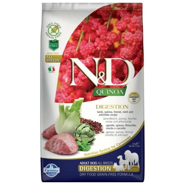 N&D Quinoa digestion hrana za pse jagnjetina komorač 2,5kg 0