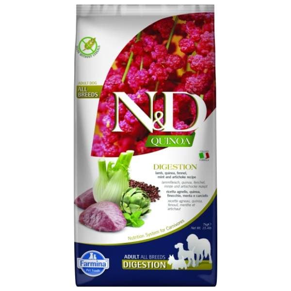 N&D Quinoa digestion hrana za pse jagnjetina komorač 7kg 0