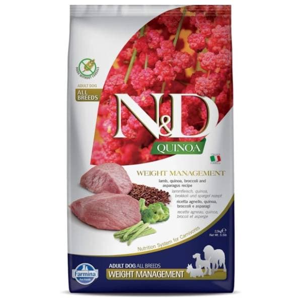N&D Quinoa medium maxi weight jagnjetina brokoli 2,5kg 0