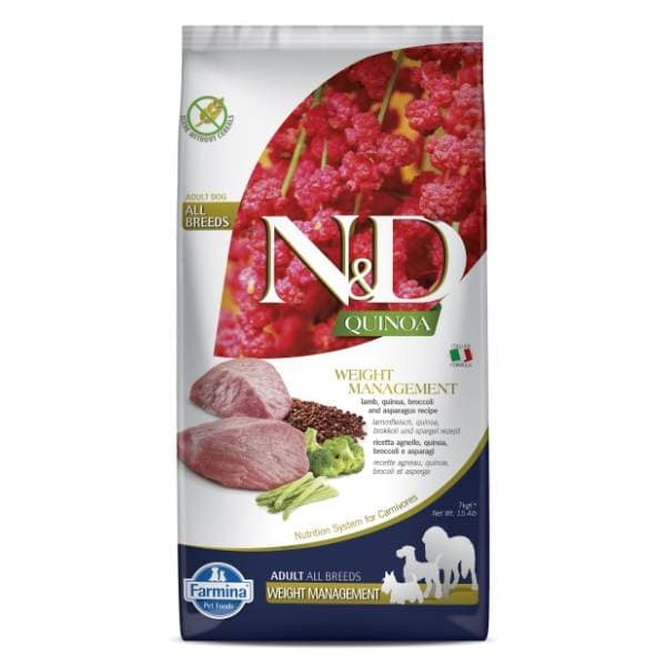 N&D Quinoa medium maxi weight jagnjetina brokoli i špargla 7kg 0