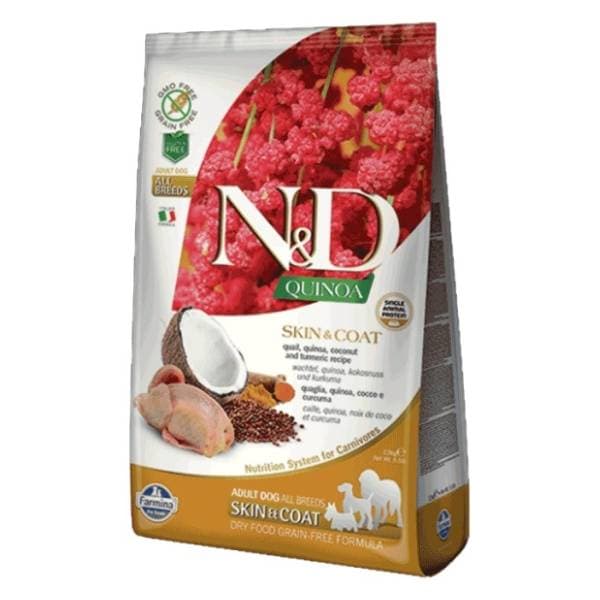 N&D Quinoa skin & coat prepelica kokos i kurkuma 2,5kg 0