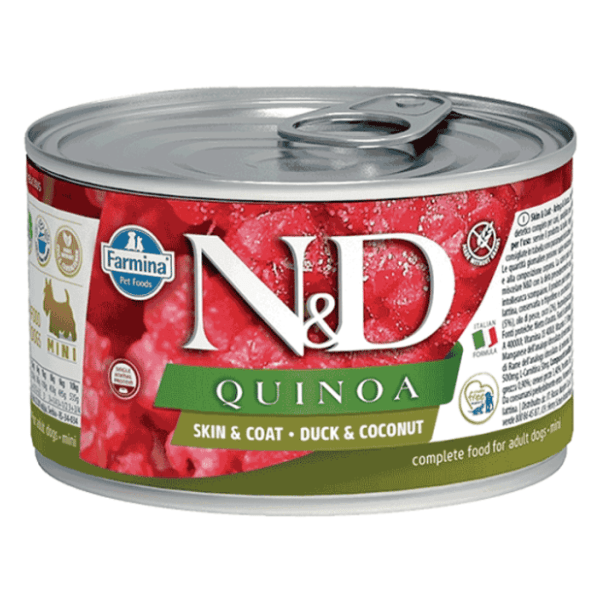 N&D Quinoa skin & coat mini hrana za pse kinoa pačetina 140g 0