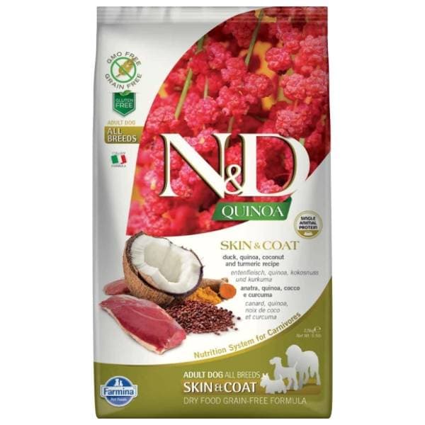 N&D Quinoa skin & coat pačetina kokos i kurkuma 2,5kg 0