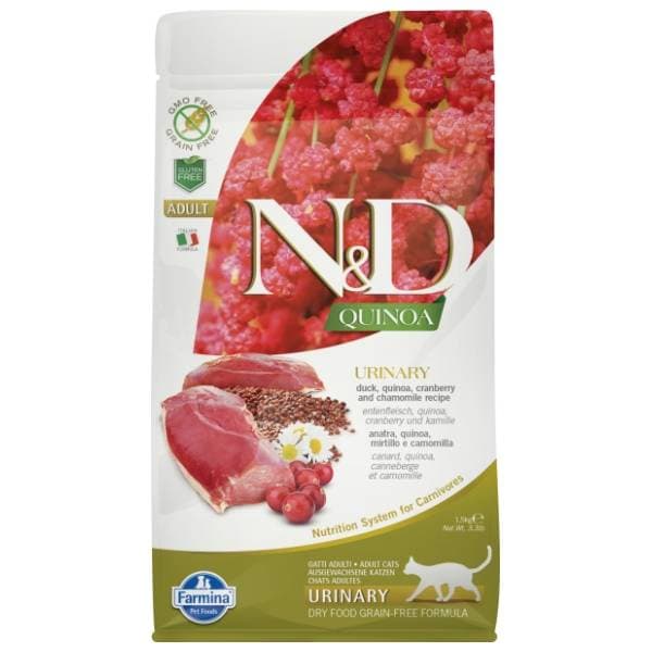 N&D Quinoa urinary hrana za mačke kinoa i pačetina 1,5kg 0