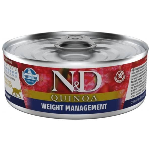 N&D Quinoa weight management hrana za mačke jagnjetina 80g 0