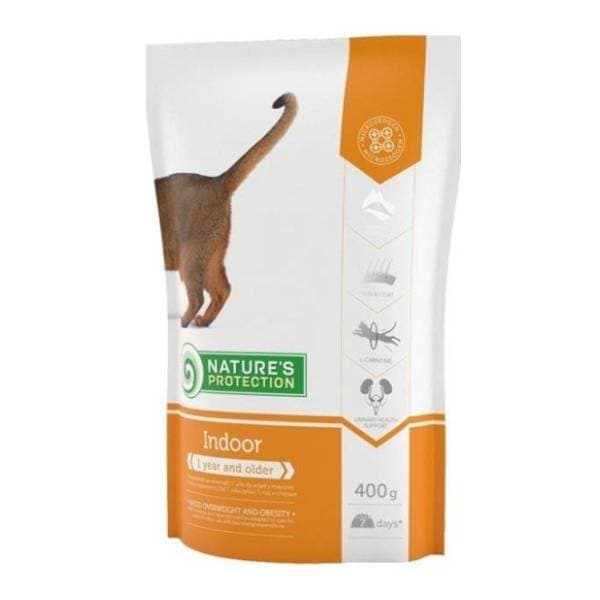 NATURE'S PROTECTION Indoor adult hrana za mačke živina 400g 0