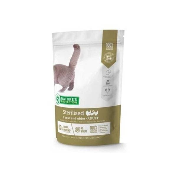 NATURE'S PROTECTION Sterilised adult hrana za mačke živina 400g 0