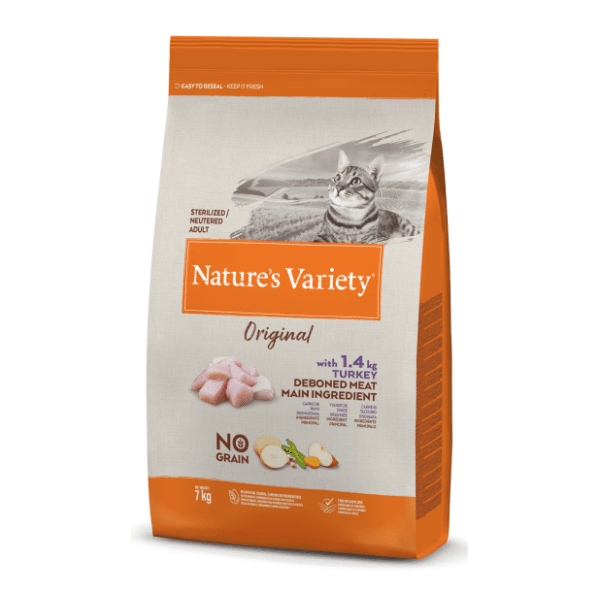 NATURES VARIETY Original sterilised gain free ćuretina 7kg 0