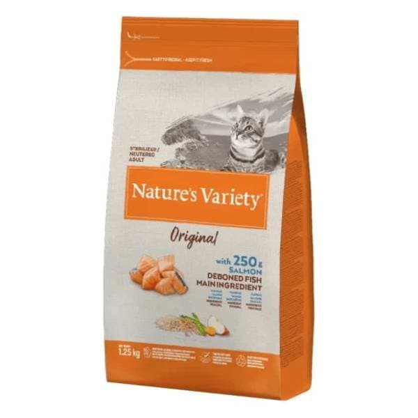 NATURES VARIETY Original sterilised hrana za mačke losos 1,25kg 0
