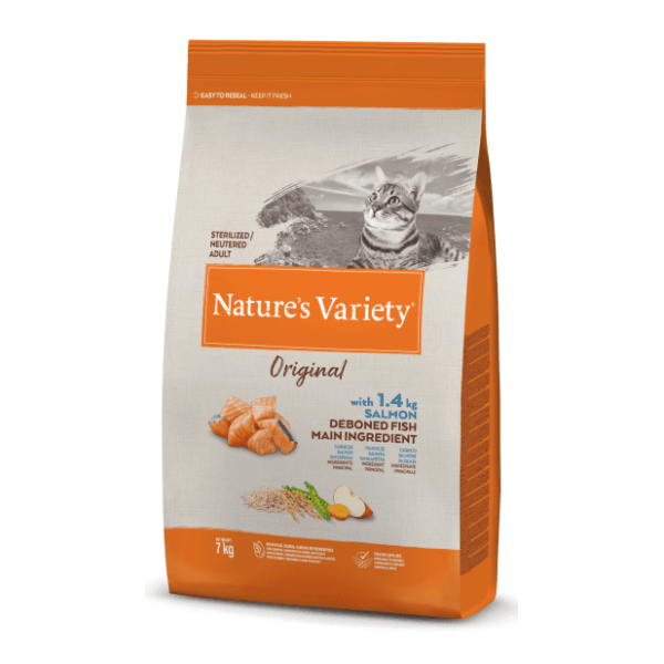 NATURES VARIETY Original sterilised hrana za mačke losos 7kg 0