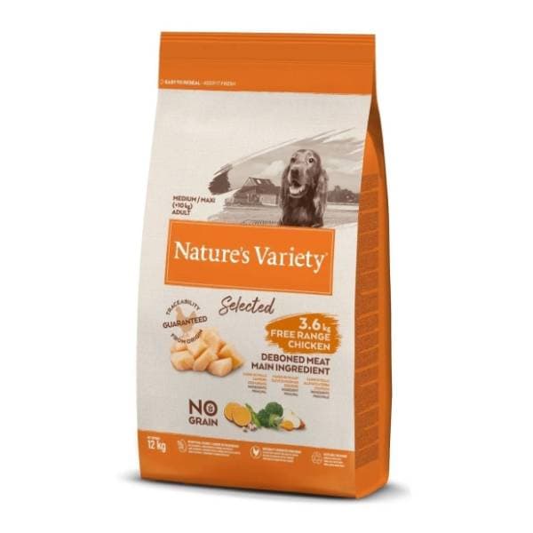 NATURES VARIETY Selected maxi medium hrana za pse piletina 12kg 0