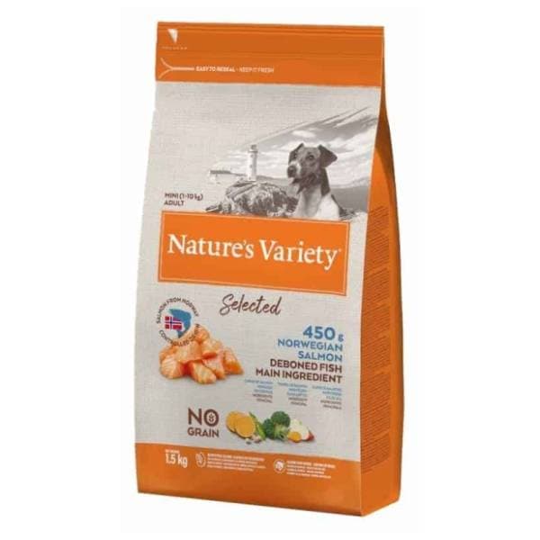 NATURES VARIETY Selected mini adult hrana za pse losos 7kg 0