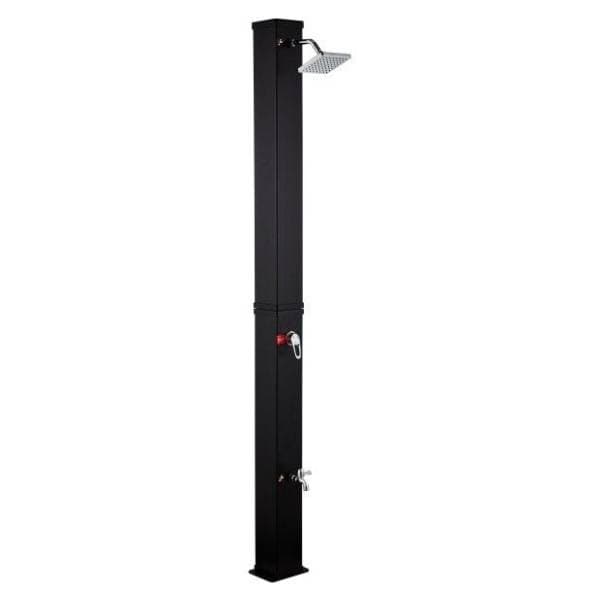 NERO solarni tuš sa nožnom slavinom 217cm 40l crni 0