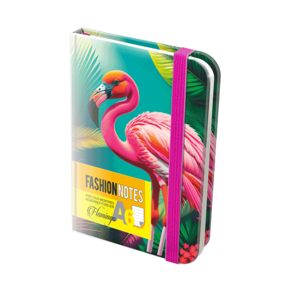 Notes sa lastišem A6 OPTIMUM Fashion flamingosi 0