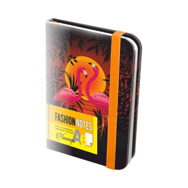Notes sa lastišem A6 OPTIMUM Fashion flamingosi 2