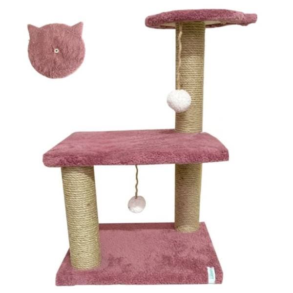 PAWS & WHISKERS Mini grebalica za mačke 35x54x28cm roze 0