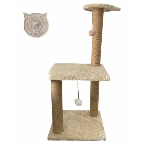 PAWS & WHISKERS Tina 2 grebalica za mačke 35x80x28cm bež 0