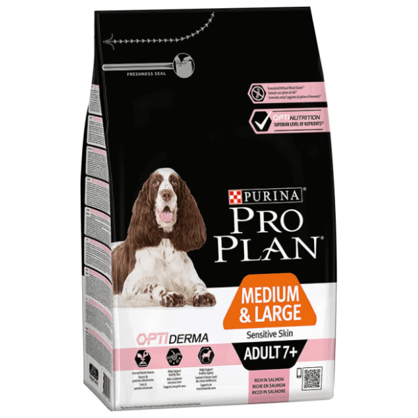PURINA Pro Plan Medium & large adult 7+ sensitive skin 3kg 0