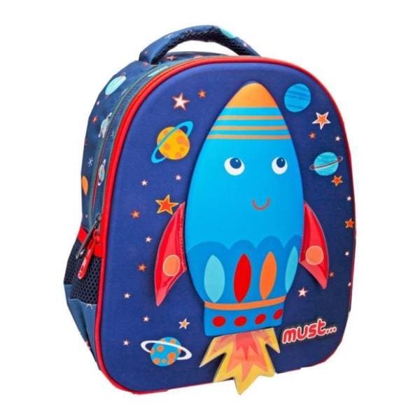 Ranac za školu MOJA KNJIŽARA 3D Space rocket 0