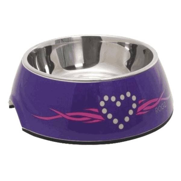 ROGZ Bubble bowlz 2u1 M purple chrome činija za pse 0