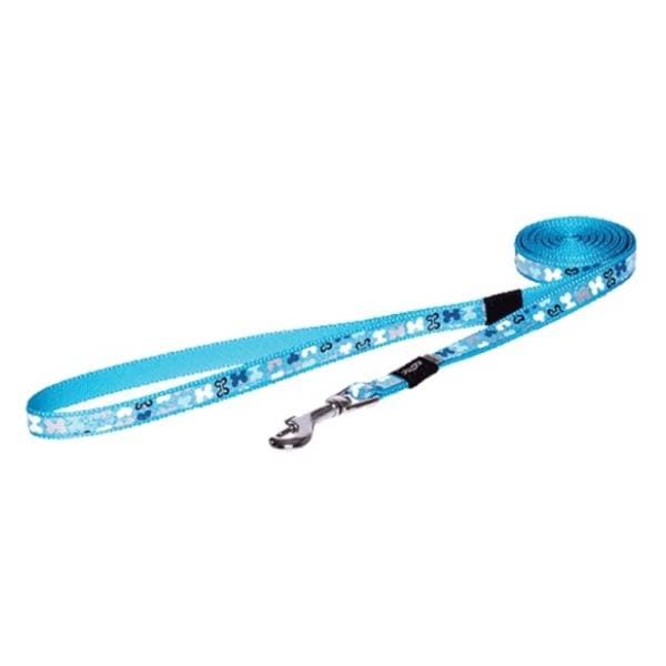 ROGZ Trendy blue bones reflektujući povodac za pse S 0