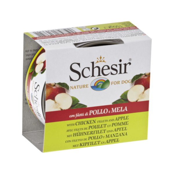 SCHESIR hrana za pse u konzervi piletina i jabuka 150g 0