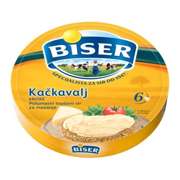 Topljeni sir BISER kačkavalj 140g 0