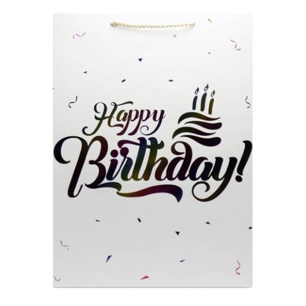 Ukrasna kesa XL OPTIMUM Happy birthday hologram 1kom 0