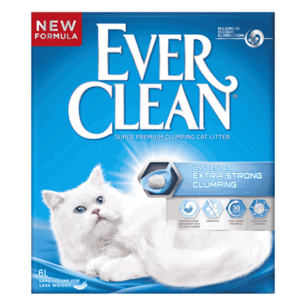EVERCLEAN Extra strong unscented posip za dve mačke 10l 0
