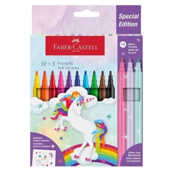 Flomasteri FABER CASTELL unicorn 10+3kom 0