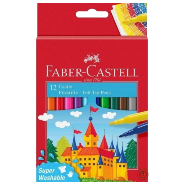 Flomasteri FABER CASTELL zamak 12kom 0