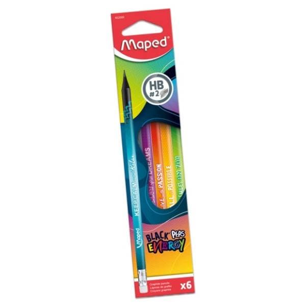 Grafitna olovka sa gumicom MAPED energy 6kom 0