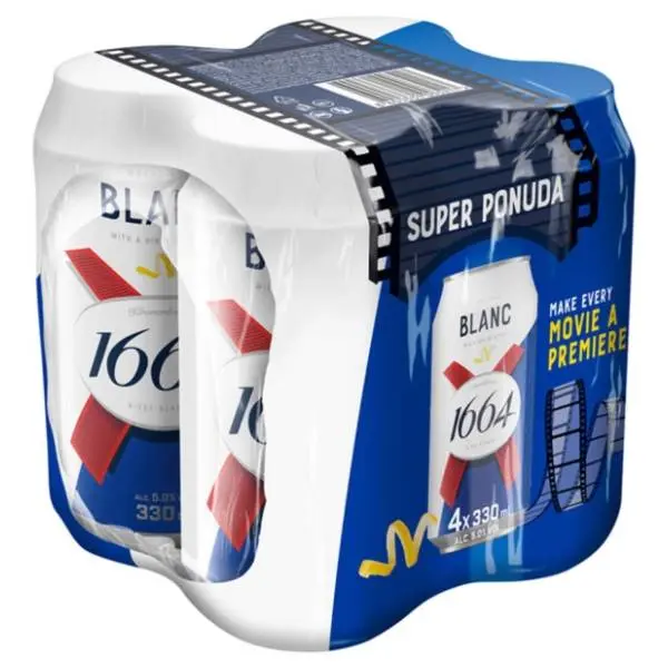 KRONENBOURG Blanc 1664 limenka 4x0,33l 0