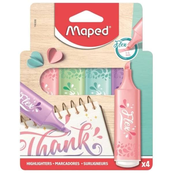Marker MAPED text flex pastel 4kom 0