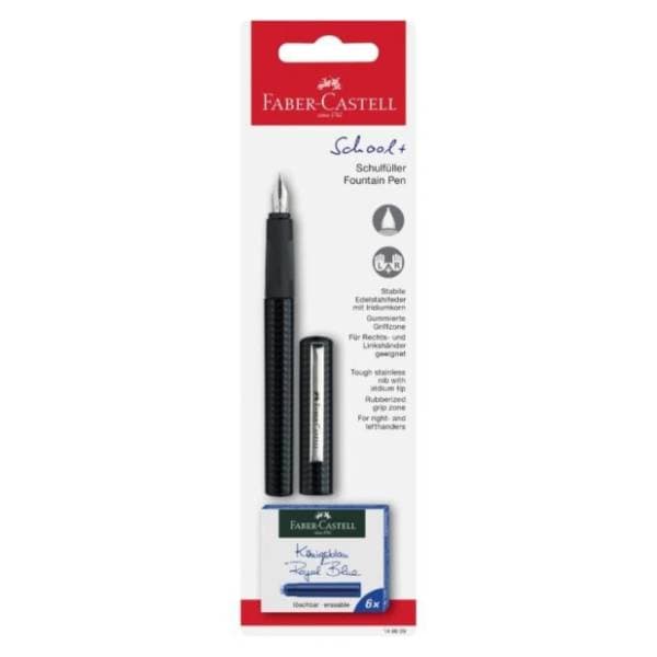 Naliv pero FABER CASTELL crno 1kom + patrone 0