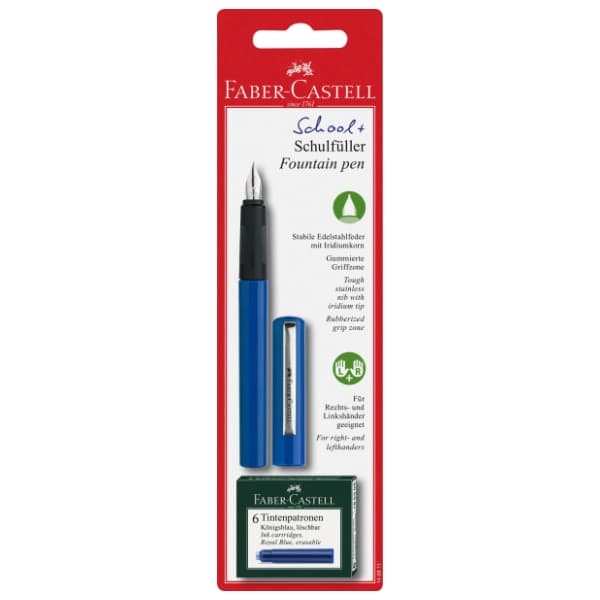 Naliv pero FABER CASTELL plavo 1kom + patrone 0