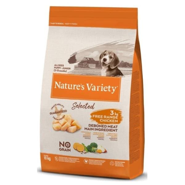 NATURES VARIETY Selected junior hrana za pse piletina 10kg 0