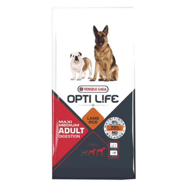 OPTI LIFE Medium & maxi adult digestion hrana za pse 12,5kg 0