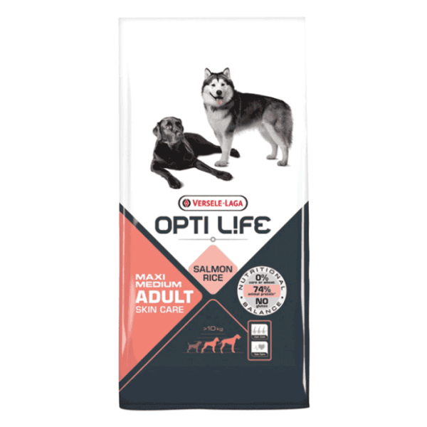 OPTI LIFE Medium & maxi adult skin care hrana za pse 12,5kg 0