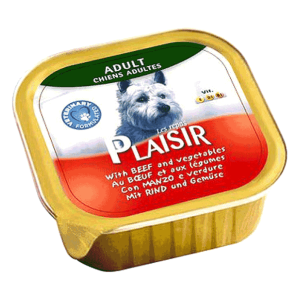 PLAISIR Adult pašteta za pse govedina i povrće 150g 0