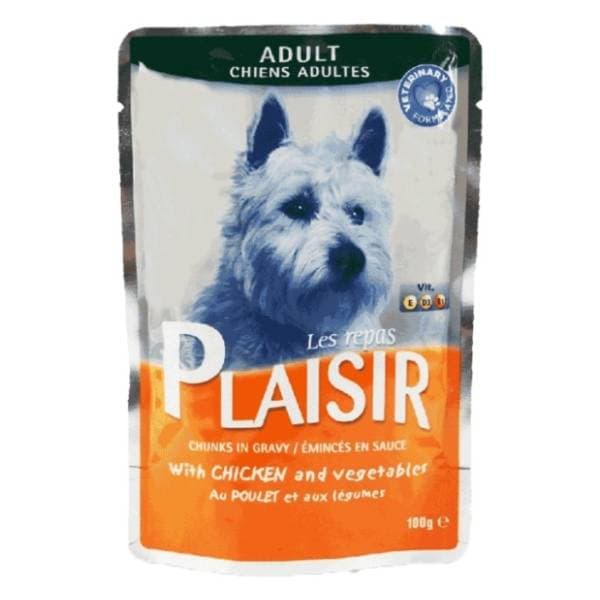 PLAISIR Adult sos za pse piletina i povrće 100g 0