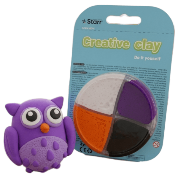 Plastelin STARR Clay set sova 4 boje 63g 0