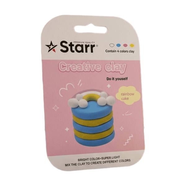 Plastelin STARR Clay set torta duga 4 boje 63g 0