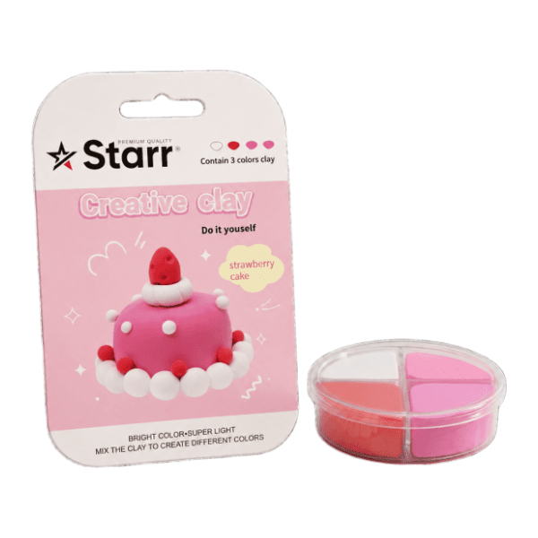 Plastelin STARR Clay set torta jagoda 4 boje 63g 0