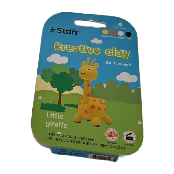 Plastelin STARR Clay set žirafa 4 boje 63g 0